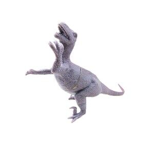 Greenbrier Intl Velociraptor Dinosaur Figure Toy Gray Purple 8" Collectible